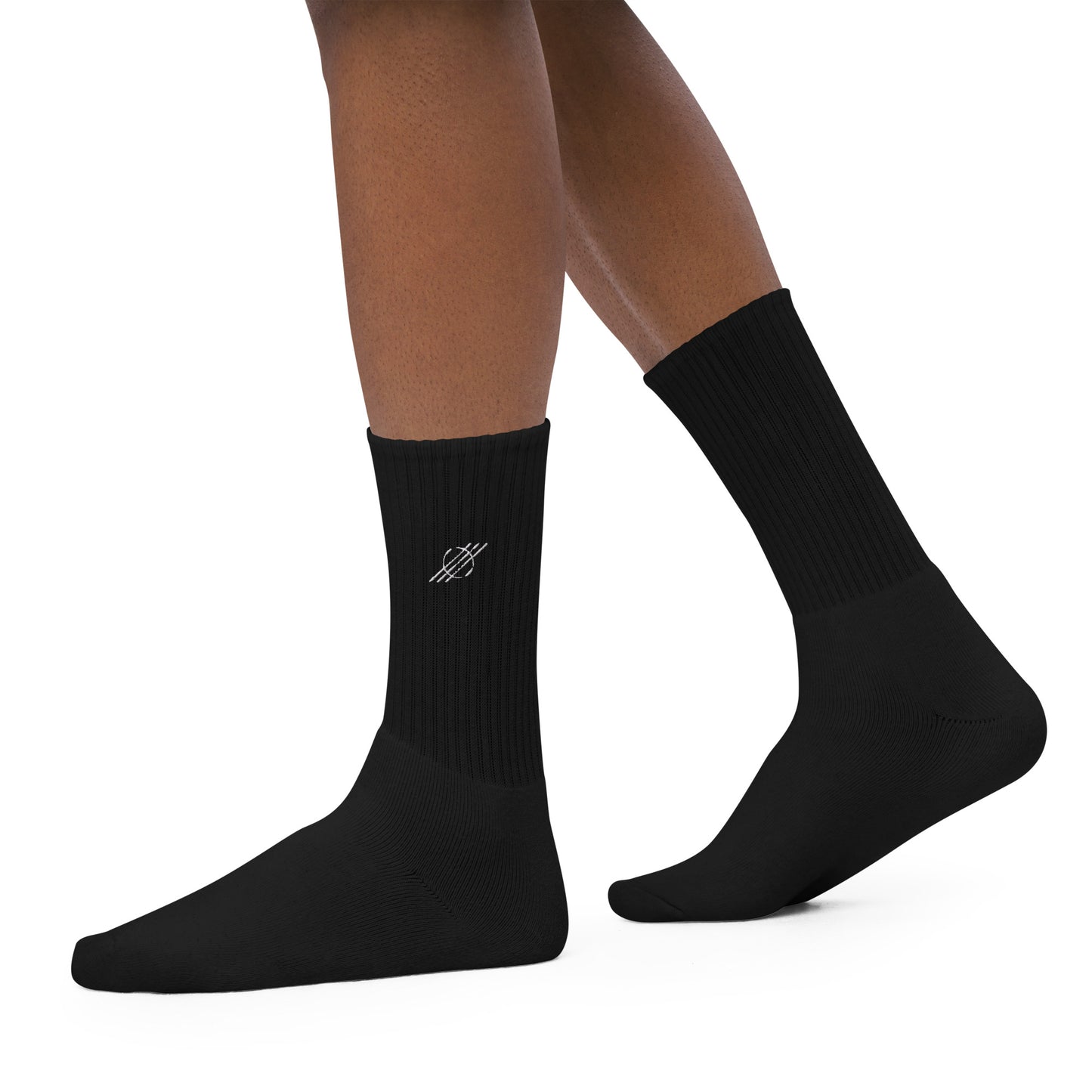 Black logo socks