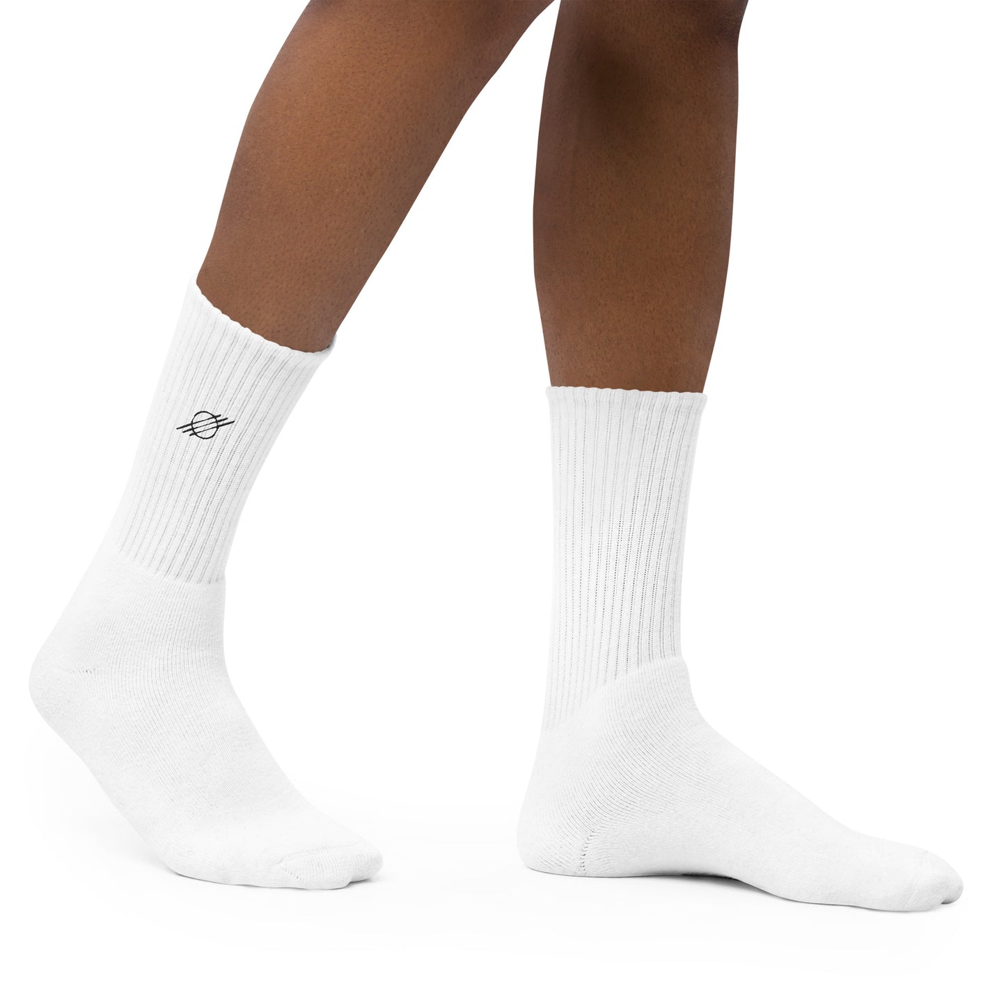 White logo socks