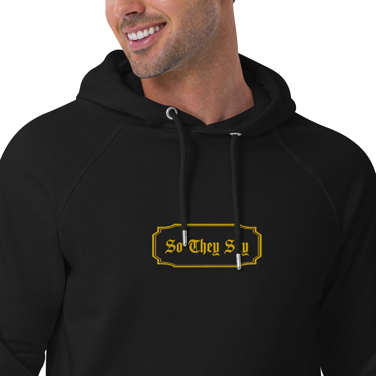 So They Say Embroidered Logo Hoodie